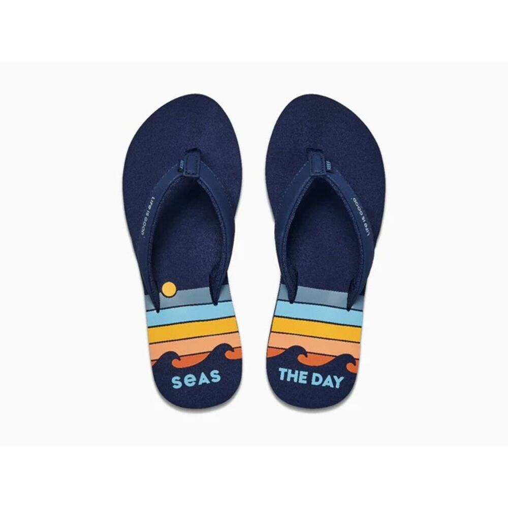 Reef Women's Cushion Breeze Flip Flop Sandal, Midnight Size 10M